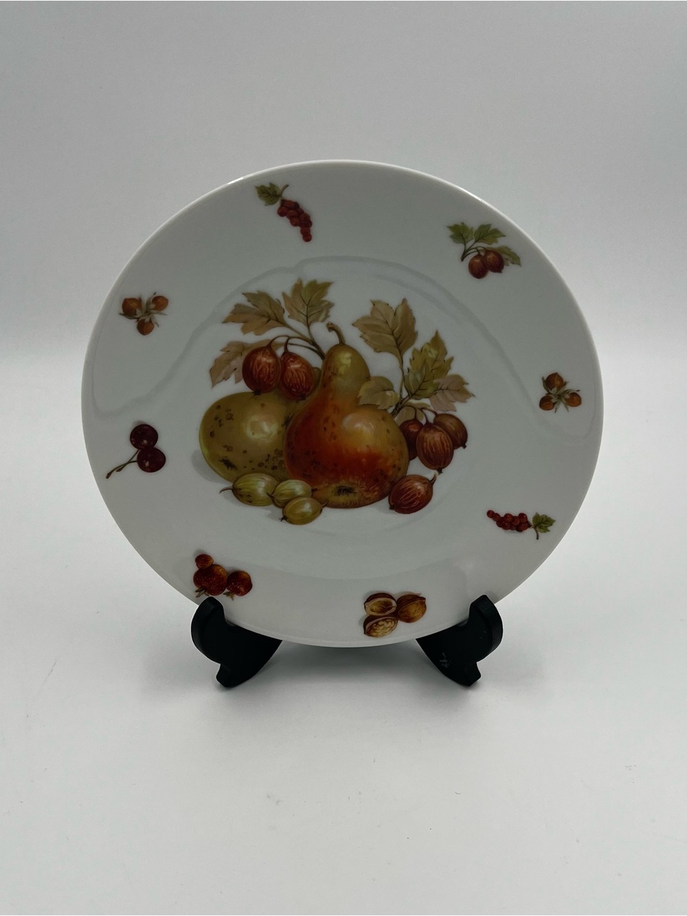 Bavaria DEBRA Porcelain Fruit & Nut Pattern Pears Salad plate 7.75” Germany